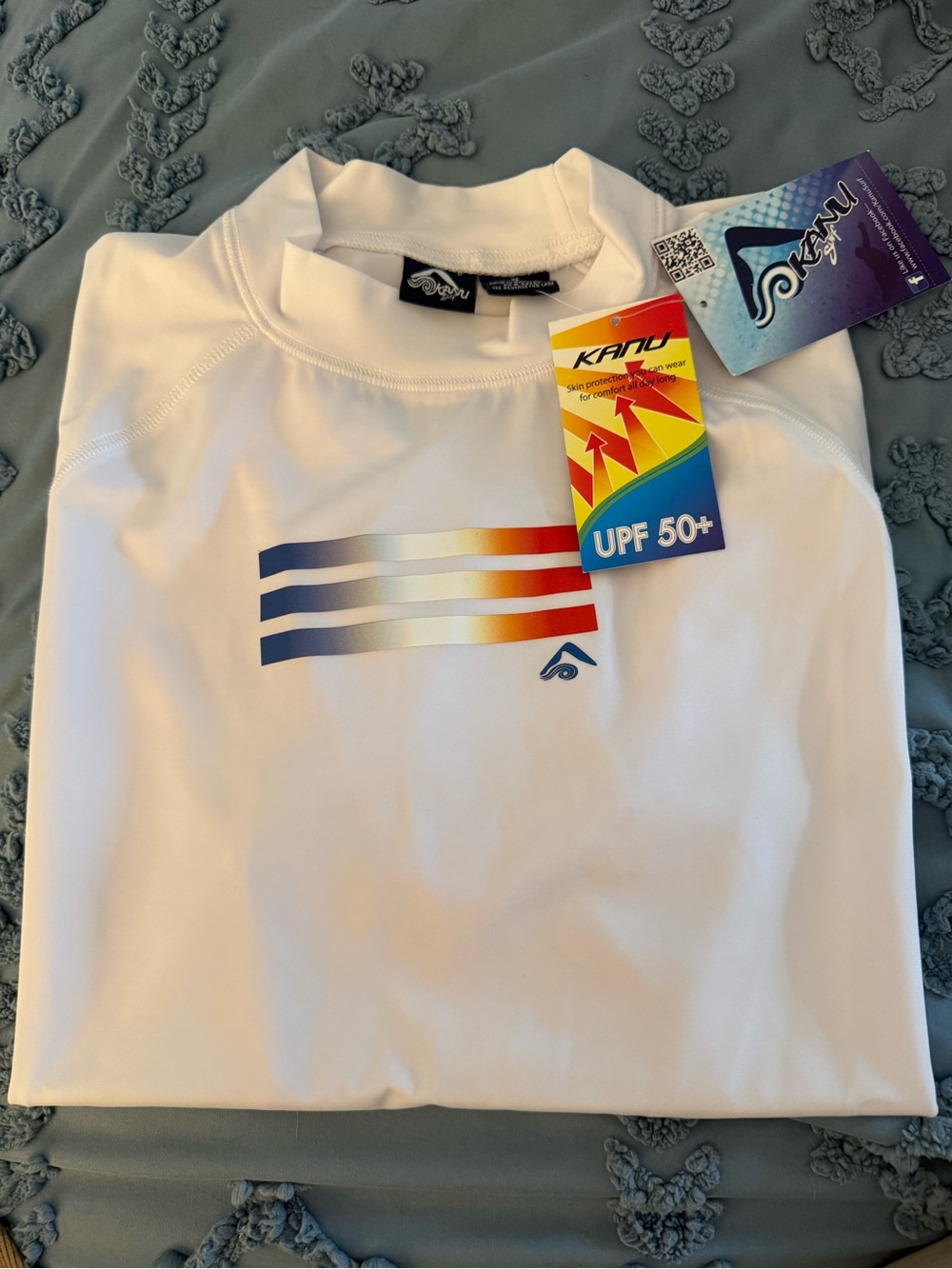 Kanu Surf UPF 50+ White Rash Guard Top
